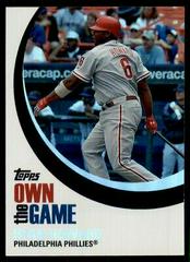 Ryan Howard #OTG1 Baseball Cards 2007 Topps Own the Game Prices