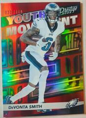DeVonta Smith [Red] #YM-3 Football Cards 2022 Panini Prestige Youth Movement Prices