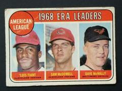 AL ERA Leaders [Tiant, McDowell, McNally] #7 Baseball Cards 1969 O Pee Chee Prices