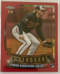 Gunnar Henderson [Red] Baseball Cards 2023 Topps Chrome Youthquake Prices