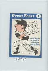 Joe DiMaggio [Blue Border] #1 Baseball Cards 1972 Laughlin Great Feats Prices