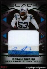Brian Burns [Emerald] Football Cards 2022 Panini Black Sizeable Signatures Jersey Prices