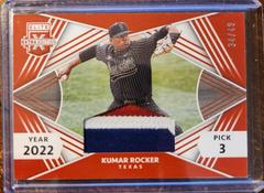 Kumar Rocker [Red] #FRM-KR Baseball Cards 2022 Panini Elite Extra Edition First Round Materials Prices