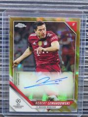 Robert Lewandowski [Gold Lava Refractor] Soccer Cards 2021 Topps Chrome UEFA Champions League Autographs Prices