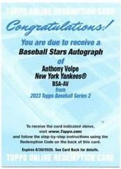 Anthony Volpe #BSA-AV Baseball Cards 2023 Topps Series 2 Stars Autographs Prices