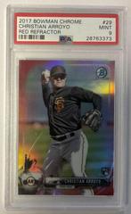 Christian Arroyo [Red Refractor] #29 Baseball Cards 2017 Bowman Chrome Prices