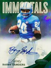 Barry Sanders [Mirror Emerald Autograph] Football Cards 2012 Panini Certified Prices