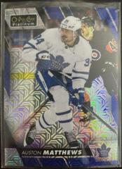 Auston Matthews [Blue Traxx] Hockey Cards 2023 O-Pee-Chee Platinum Preview Prices