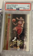 LeBron James [Gold Facsimile Autograph] #20 Basketball Cards 2003 Upper Deck Phenomenal Beginning Prices