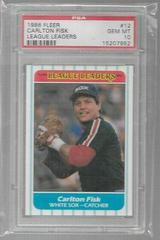 Carlton Fisk #12 Baseball Cards 1986 Fleer League Leaders Prices
