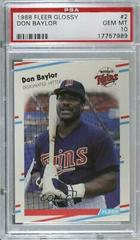 Don Baylor #2 Baseball Cards 1988 Fleer Glossy Prices