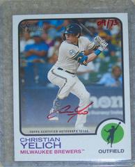 Christian Yelich Baseball Cards 2022 Topps Heritage Real One Autographs Prices