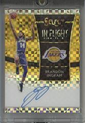 Brandon Ingram [Gold Prizm] #IF-BIG Basketball Cards 2018 Panini Select in Flight Signatures Prices