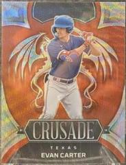 Evan Carter [Red Wave] #1 Baseball Cards 2023 Panini Chronicles Crusade Prices