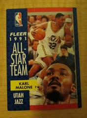 Karl Malone [Pink Back] Basketball Cards 1991 Fleer Prices