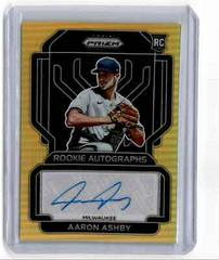 Aaron Ashby [Gold Prizm] #RA-AS Baseball Cards 2022 Panini Prizm Rookie Autographs Prices