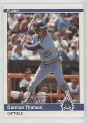 Gorman Thomas Baseball Cards 1984 Fleer Update Prices