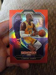 LeBron James [Red] Basketball Cards 2022 Panini Prizm Monopoly Prices
