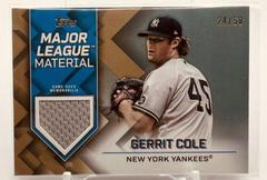 Gerrit Cole [Gold] Baseball Cards 2022 Topps Update Major League Material Relics Prices