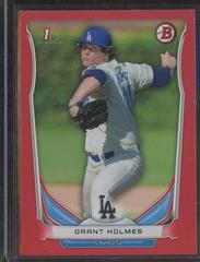 Grant Holmes [Red Ice] #DP18 Baseball Cards 2014 Bowman Draft Picks Prices