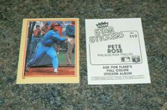 Pete Rose #119 Baseball Cards 1984 Fleer Stickers Prices