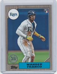 Wander Franco [Gold] #87TBU-48 Baseball Cards 2022 Topps Update 1987 Prices