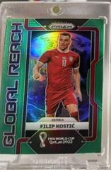 Filip Kostic [Green] #13 Soccer Cards 2022 Panini Prizm World Cup Global Reach Prices