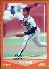 Pete Smith #84T Baseball Cards 1988 Score Traded Prices