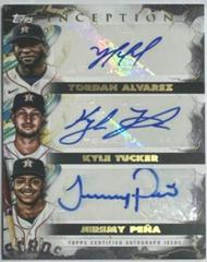 Yordan Alvarez, Kyle Tucker, Jeremy Pena Baseball Cards 2023 Topps Inception Triple Autographs Prices