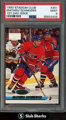 Mathieu Schneider [1st Day Issue] #391 Hockey Cards 1993 Stadium Club Prices