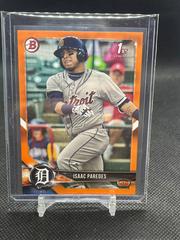 Isaac Paredes [Orange] Baseball Cards 2018 Bowman Paper Prospects Prices