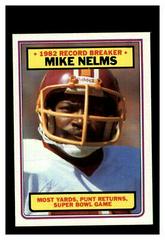 Mike Nelms [Record Breaker] Football Cards 1983 Topps Prices