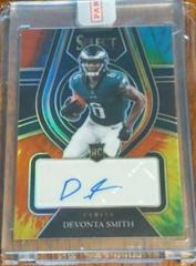 DeVonta Smith [Tie Dye] #RS-DVS Football Cards 2021 Panini Select Rookie Signatures Prices
