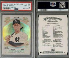Aaron Judge [Gold Refractor] #126 Baseball Cards 2021 Topps Allen & Ginter Chrome Prices