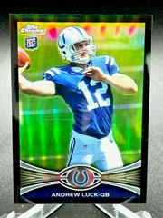 Andrew Luck [Passing Black Refractor] Football Cards 2012 Topps Chrome Prices