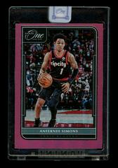 Anfernee Simons [Red] #67 Basketball Cards 2021 Panini One and One Prices