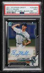 Bryce Miller [Black Refractor] #CDA-BMI Baseball Cards 2021 Bowman Draft Pick Chrome Autographs Prices