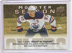 Connor McDavid [Gold] #MS-13 Hockey Cards 2023 Upper Deck Monster Season Prices