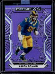 Aaron Donald [Electric Etch Purple Flood] #43 Football Cards 2020 Panini Obsidian Prices
