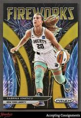 Sabrina Ionescu [Gold] Basketball Cards 2022 Panini Prizm WNBA Fireworks Prices