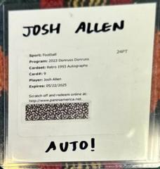 Josh Allen [Autograph] #R93-9 Football Cards 2023 Panini Donruss Retro 1993 Prices