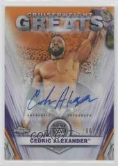 Cedric Alexander [Orange Refractor] Wrestling Cards 2021 Topps Chrome WWE Cruiserweight Greats Autographs Prices