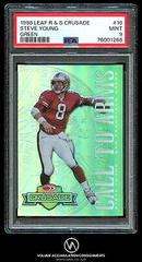 Steve Young [Green] #16 Football Cards 1998 Leaf Rookies & Stars Crusade Prices