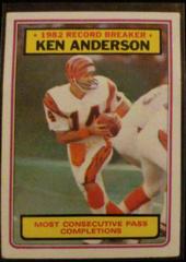 Ken Anderson [Record Breaker] Football Cards 1983 Topps Prices