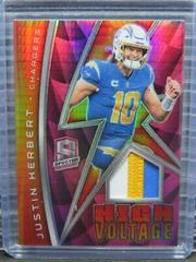 Justin Herbert [Neon Pink] #HV-JHE Football Cards 2022 Panini Spectra High Voltage Prices