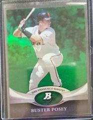 Buster Posey [Emerald] #28 Baseball Cards 2011 Bowman Platinum Prices