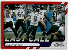 Justin Tucker [Spectrum Red] #LC-10 Football Cards 2022 Panini Absolute Last Call Prices