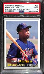 Kirby Puckett #23 Baseball Cards 1990 Scd Baseball Pocket Price Guides Hand Cut Prices