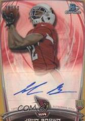 John Brown [Gold] #JB Football Cards 2014 Bowman Chrome Rookie Refractor Autographs Prices