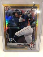 Jeremy Pena [Gold Foil] #BFE-11 Baseball Cards 2021 Bowman 1st Edition Prices